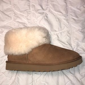 Mini Tan Fuzzy UGG Boots